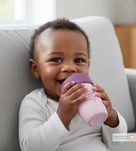 Copo de Treinamento em Silicone 360° 240ml Twibex Lilás - Seguro, Antivazamento e Livre de BPA - imagem 3