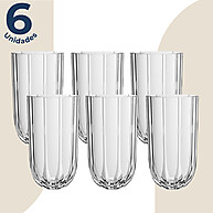 Copos Altos Canelados Refinatto: Elegância à Mesa - imagem 1