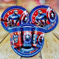 Kit Festa Capitão América: Pratos e Copos! - imagem 2