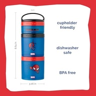 Whiskware Recipientes Empilháveis Marvel - 3 Copos com Design Homem-Aranha para Bebês e Crianças - imagem 3