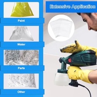 ECuoPix Revestimentos Transparentes para Copos de Pulverizador de Tinta - 50 Unidades | Fácil Troca de Cor e Limpeza - imagem 4
