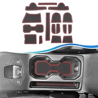 Kit 16 Peças Tapetes Porta-Copos e Ranhuras para Jeep Renegade 2019-2023 - Proteção e Estilo Impermeável - imagem 2
