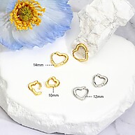 Brinco Argola Folheado Ouro 18k: Luxo e Coração - imagem 2