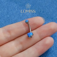 Piercing Umbigo Titânio Opala Coração - imagem 2