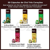 3 Corações, Chá, 50 Cápsulas, 10 Contagem (Pacote de 5), Chá - imagem 3