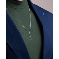 Cordão Prata 925 Masculino Cruz: Fé e Estilo - imagem 1