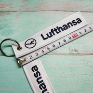 Cordão Lanyard Lufthansa Branco Bordado – Estilo Tripulação - imagem 4