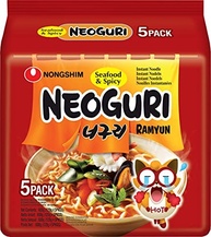 Kit Lamen Coreano Neoguri Hot Apimentado Kpop Miojo - 5 Pacotes - imagem 1