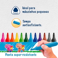 Caneta Hidrográfica Jumbo Faber-Castell: 12 Cores! - imagem 2
