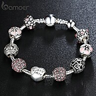 Pulseira Bamoer com Encanto e Flores – Elegância em 4 Cores - imagem 2