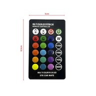 Lâmpada Automotiva LED RGB 16 Cores com Controle e App - Farolete e Meia Luz - imagem 3