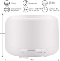 Difusor Aromatizador Ultrassônico com 7 Cores LED, Timer e Controle Remoto | Umidifica, Purifica e Ilumina Ambientes - imagem 3
