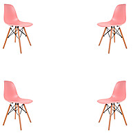 Kit com 4 Cadeiras Eames Eiffel – Design Único e Várias Cores - imagem 1