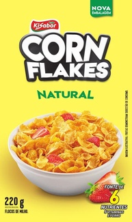 KiSabor Corn Flakes Tradicional Natural Cereal Matinal Kisabor 220 Gramas - imagem 4