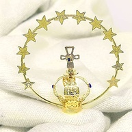 Coroa Folheada a Ouro Dourada com Brilho Estelar - N4 para Imagens de 20 a 30cm - Aparecida, Fátima, Graça e Imaculada Conceição - imagem 5