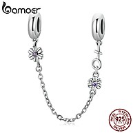 Corrente de Prata 925 Flor Vintage Bamoer - imagem 1