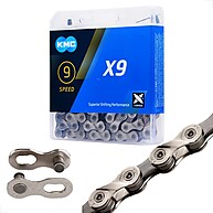 Corrente KMC X9: 9V para MTB e Speed - imagem 1