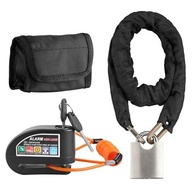 Justech: Kit Antifurto Moto - Cadeado Corrente + Trava Disco Alarme 110dB - imagem 2