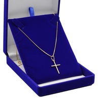 Corrente Prata 925 Banhada Ouro 18k 70cm + Cruz - imagem 1