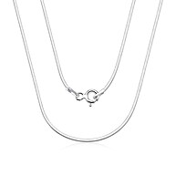 Corrente Prata 925 Rabo de Rato Achatada 45cm - Elegância Simples - imagem 1