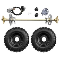Kit Completo Eixo Traseiro Go Kart 740mm com Rodas, Freio e Corrente T8F - DIY e Personalização - imagem 2