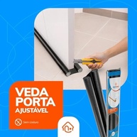 Veda Porta Duplo Universal Ajustável Preto: Adeus Insetos, Poeira e Correntes de Ar! - imagem 4