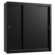 Guarda-Roupa Casal Madesa Lyon 3 Portas de Correr com 2 Gavetas - Design Moderno em Preto - imagem 4