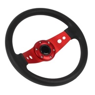 Volante de Corrida WALFRONT 13" PU Vermelho: Estilo e Controle para Seu Carro - imagem 4