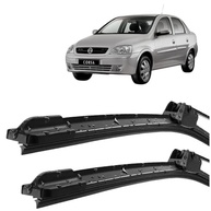 Par de Palhetas Limpador Parabrisa Corsa Sedan 2001-2010 Silicone Tipo Gancho - imagem 2