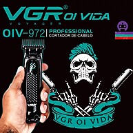 Cortador de Cabelo Profissional VGR OIV-972: 4 Pentes + Sem Fio - imagem 1