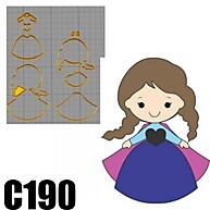 Cortador Modular Princesa Ana Frozen – Perfeito para Doces Temáticos - imagem 1