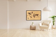 Quadro Mapa Mundi em Cortiça - Decore e Marque Seus Destinos Favoritos - imagem 3