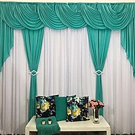 Cortina Duplo Gel 4m x 2,60m: Elegância em Verde Tifani - imagem 1