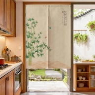 Cortina Japonesa Noren de Bambu Verde - Divisória de Ambientes com Estilo Oriental - imagem 3