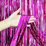 Cortina Metalizada Pink: Brilho e Cor! - imagem 1