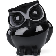 Estatueta de Coruja em Cristal de Obsidiana Preta - Decoração Espiritual e Energética para Casa e Escritório - imagem 1