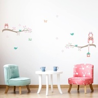Adesivo de Parede Infantil Galhos e Coruja - Decore o Quarto com Tons Pastéis - imagem 3
