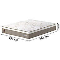 Cama Box Casal King com Colchão de Molas Ensacadas e Guarda Costas - imagem 2