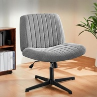 Cadeira de Escritório DT3 Dolly Criss Cross Cosy Chair – Conforto Ergonômico Extra Grande em Tecido Cinza - imagem 2