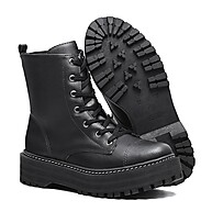 Coturno Feminino Falcucci: Bota Plataforma Tratorada Cano Curto - imagem 1
