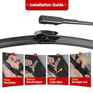 Kit Palhetas Limpador Para-Brisa Raintok para Mini Cooper Countryman 2017-2022 (Dianteiro e Traseiro Original Fábrica) - imagem 5