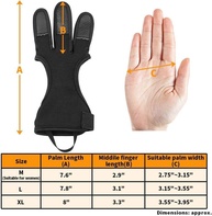 Luva Bear Archery Couro Tradicional 3 Dedos - Proteção e Precisão para seu Tiro com Arco (Média, Preta) - imagem 4
