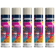Tinta Spray 400ml Branco Brilhante Uso Geral em Aço Ferro Couro Gesso Cerâmica | Universo | Kit 05 un - imagem 2
