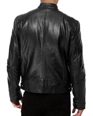 Jaqueta masculina de couro sintético casual de motocicleta, jaqueta masculina de couro sintético para primavera e outono - imagem 4