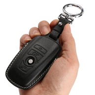 Capa para chave de couro genuíno BMW com chaveiro para BMW 1 3 4 5 6 7Series X3 X4 X5 X6 M5 M6 3GT 5GT - imagem 1
