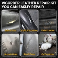 Kit Reparo Couro Preto Móveis e Carros - Restaure Sofá, Bolsa e Jaqueta Facilmente! - imagem 3
