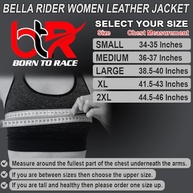 Bella Rider Jaqueta feminina clássica de couro bovino Brando com zíper casual e moderna - imagem 4