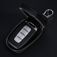Capa de couro para chave de carro, capa de chave para chaveiro de carro, porta-chaves de carro, capa para chave automática, unissex, masculina e feminina - imagem 4
