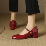 Sapato Mary Jane Lovito: Elegância Vintage em Couro - imagem 2