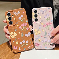 Capas de Celular Samsung: Flores & Couro 🌸 - imagem 1